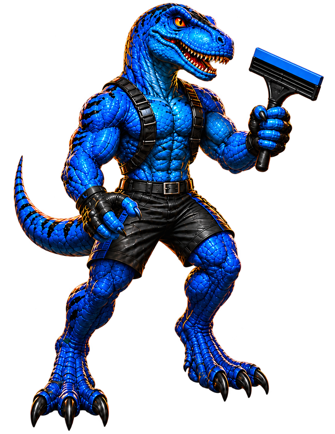 Wraptor’s blue raptor mascot