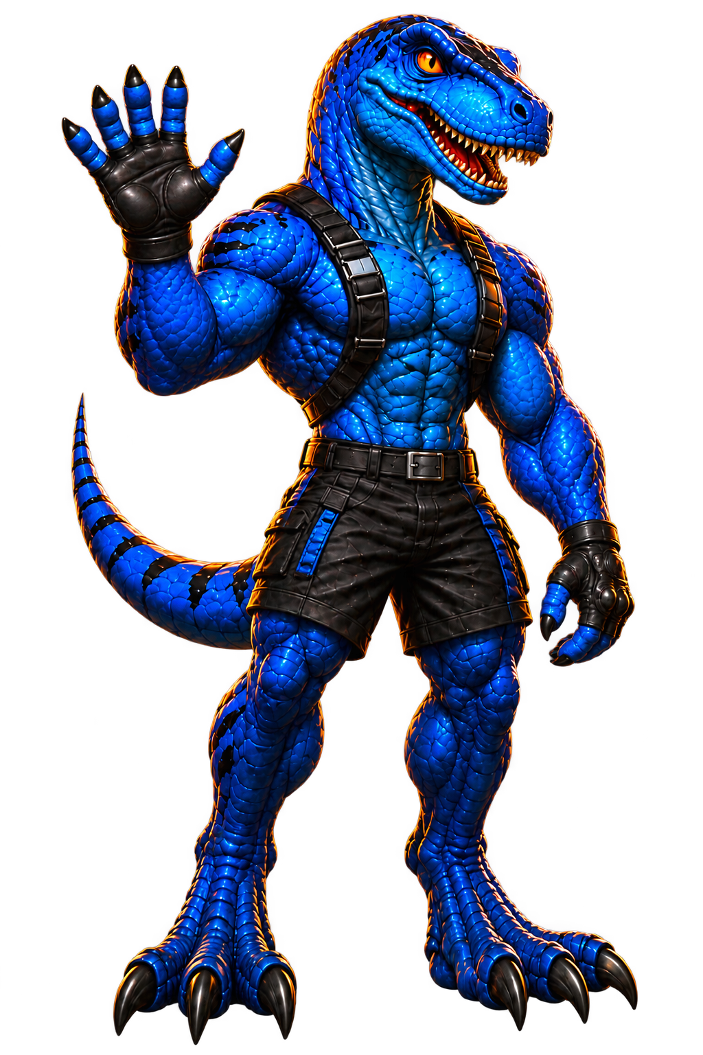Wraptor’s blue raptor mascot