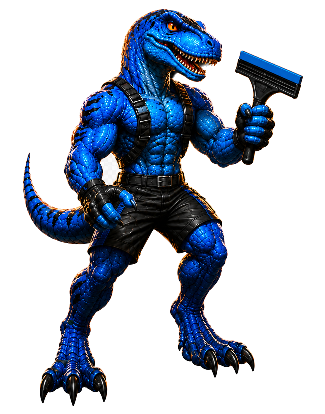Wraptor’s blue raptor mascot